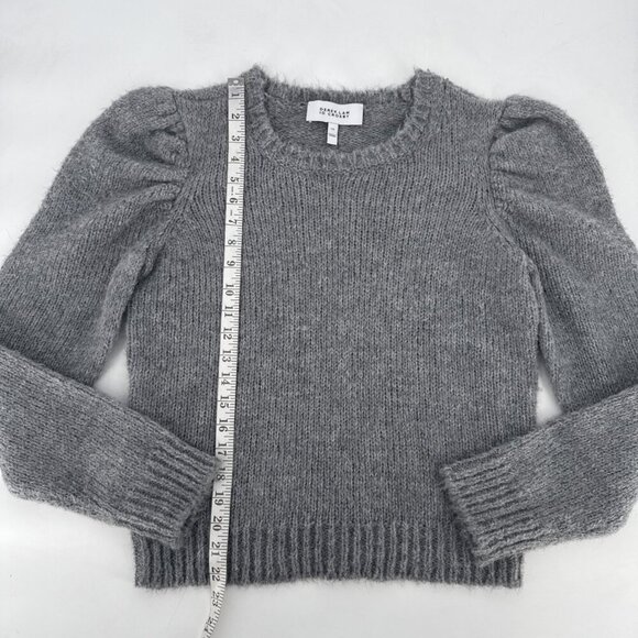 DEREK LAM 10 CROSBY Size Large Gray Puff Sleeve Alpaca Wool Blend  Sweater - Picture 7 of 8